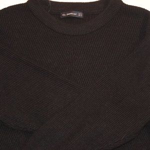 Zara Knit Black Sweater Long Sleeve